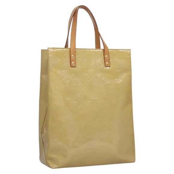 LOUIS VUITTON Monogram Vernis Reade MM Hand Bag Beige M91141 LV Auth sw134 - Picture 2 of 15